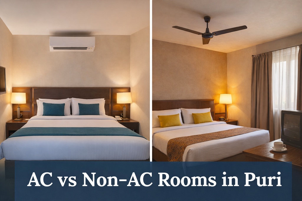 AC vs Non-AC Rooms in Puri – Which One Should You Choose?